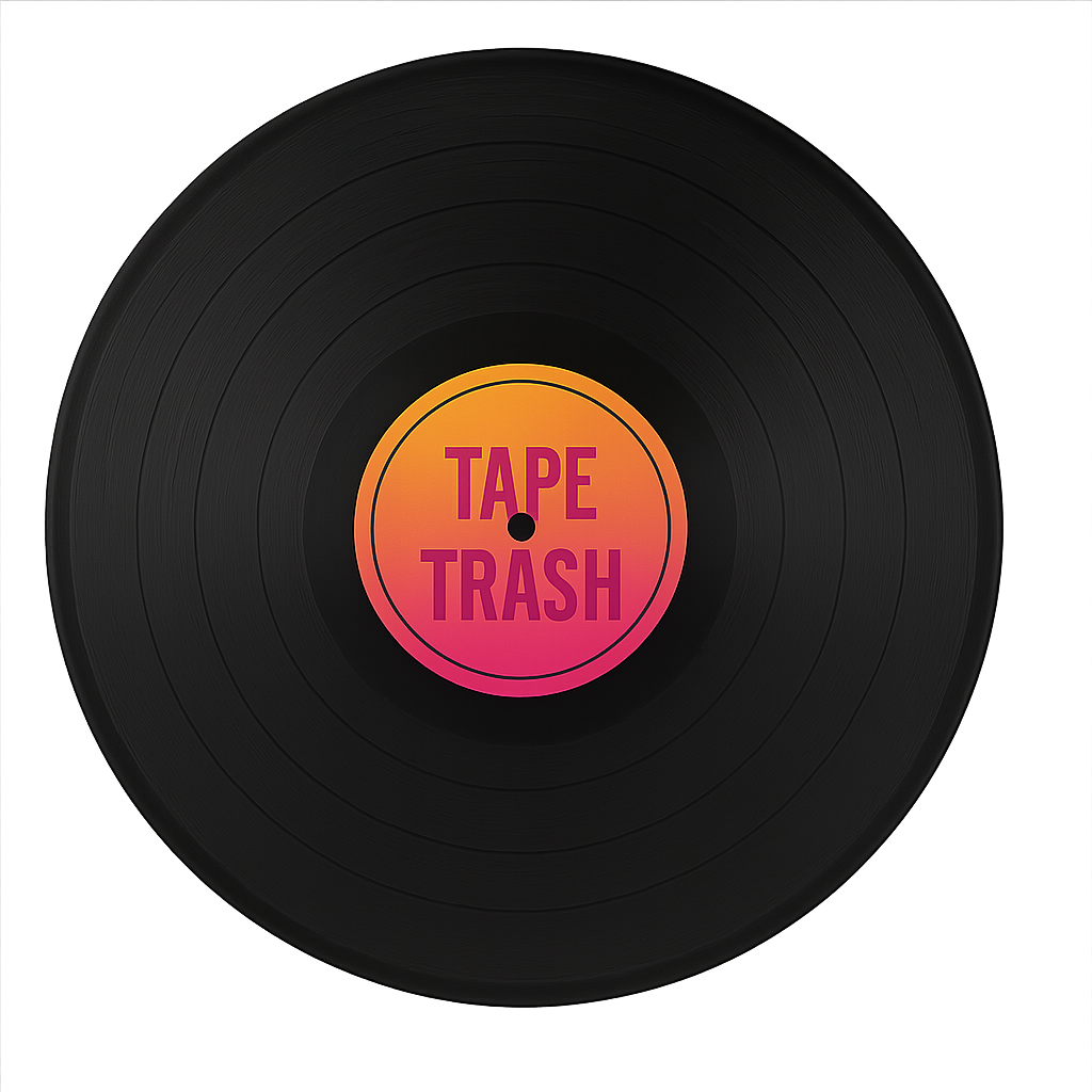 Draaiende vinyl LP van Tape Trash